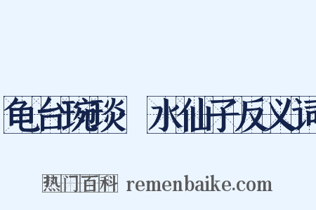 龟台琬琰·水仙子反义词是什么意思的图片